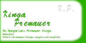 kinga premauer business card